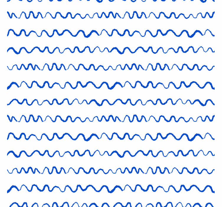 Sous verre motif de lignes bleues ondulées - TenStickers