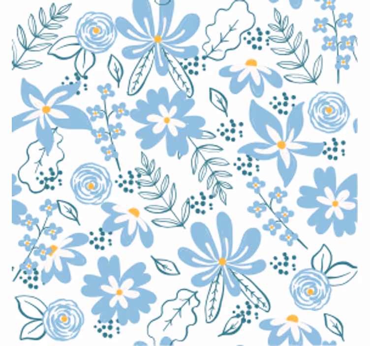 Sous verre motif floral botanique - TenStickers