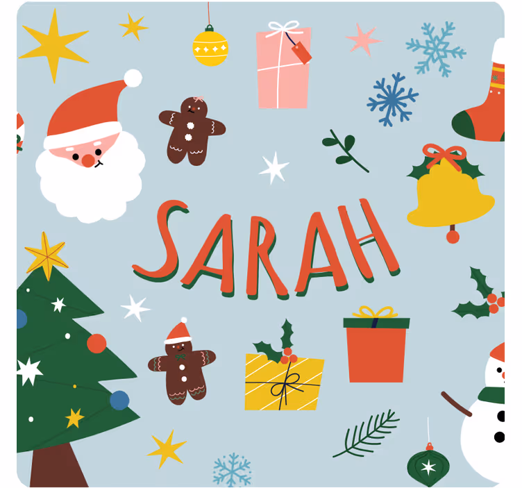 Sous verre noël père noël et cadeaux festifs - TenStickers