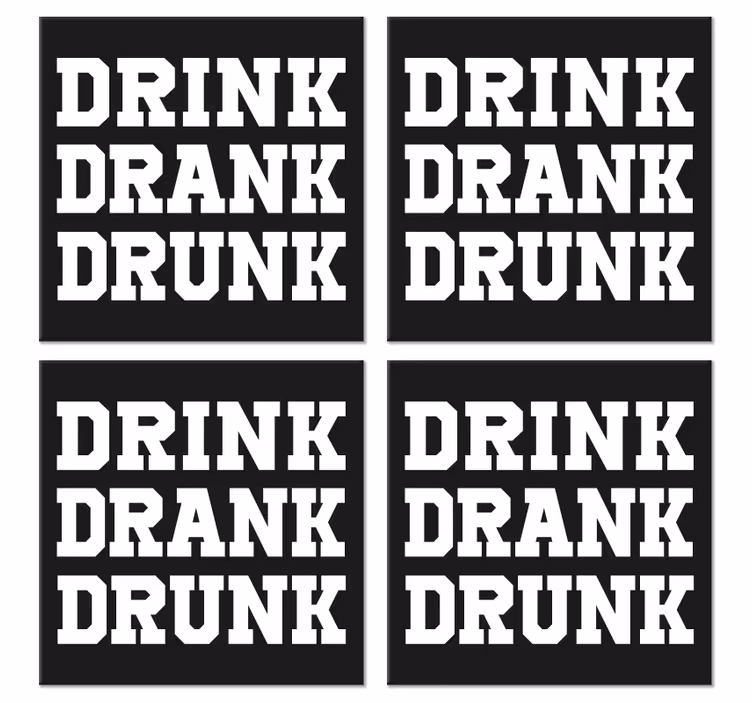dessous de verre citation Boire bu - TenStickers
