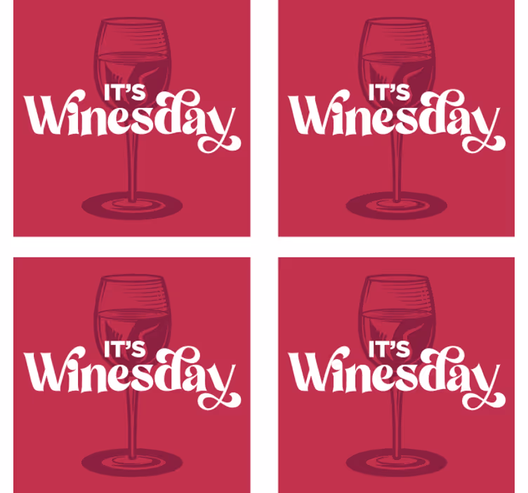 Sous verre citation mercredi du verre à vin - TenStickers