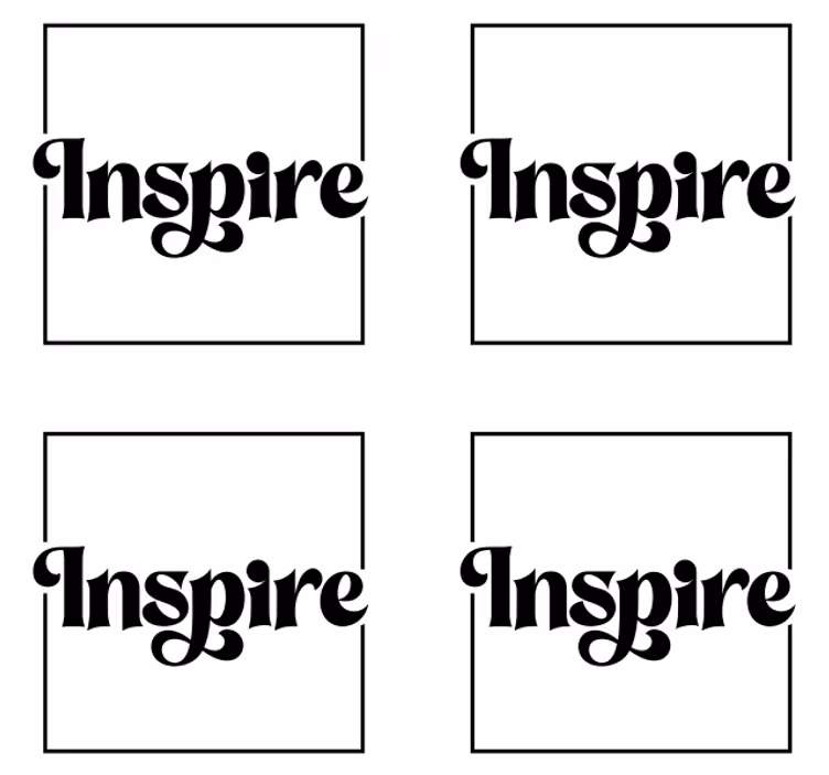 Sous verre citation typographie inspirante audacieuse - TenStickers
