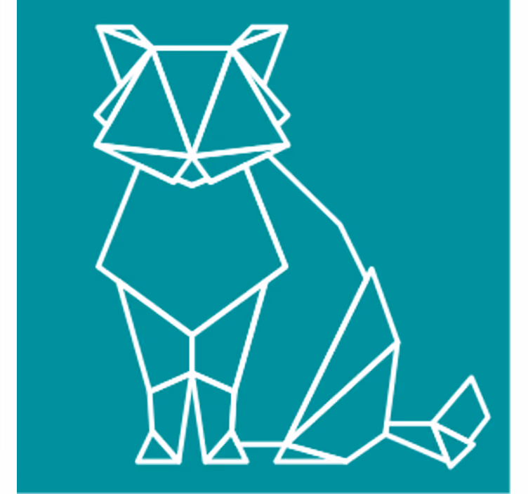 Sous verre bière contour animal géométrique - TenStickers
