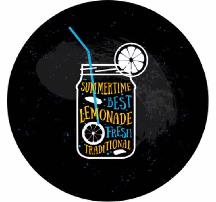 Sous verre moderne jar de limonade rafraîchissante - TenStickers