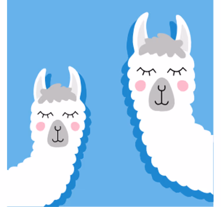 Sous verre bière personnages de lama ludiques - TenStickers