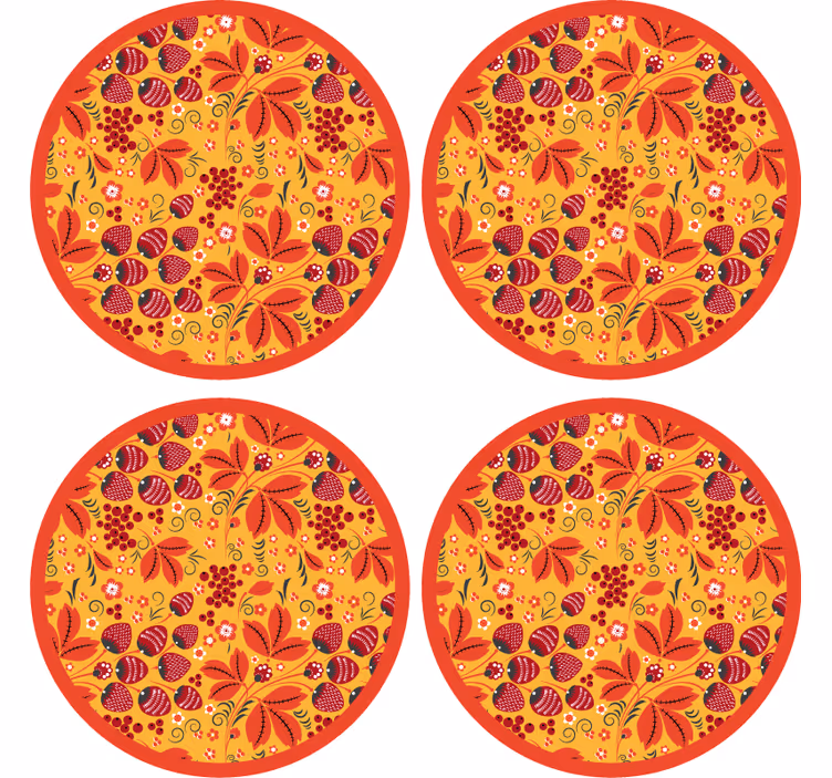 Sous verre motif floral vibrant - TenStickers
