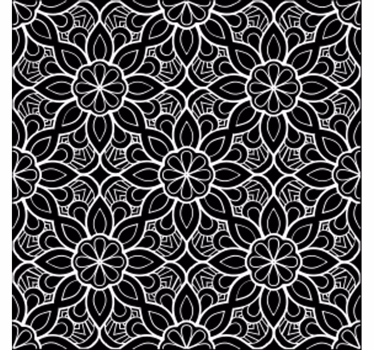 Sous verre motif floral élaboré - TenStickers
