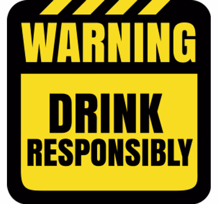 Sous verre bière rappel de prudence boisson - TenStickers