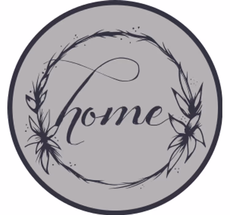 Sous verre citation cercle floral élégant - TenStickers