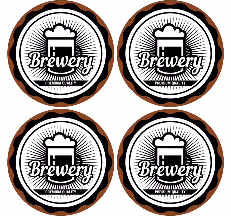 Sous verre bière Écusson qualité premium - TenStickers