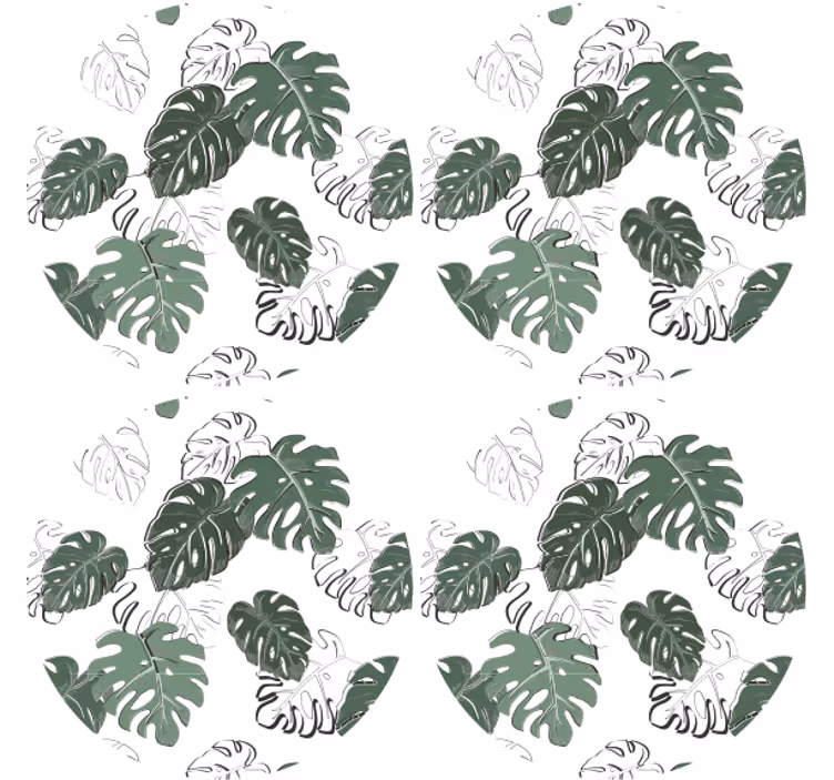 Sous verre motif imprimé feuilles - TenStickers