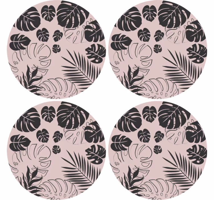 Sous verre motifs de feuilles de monstera - TenStickers