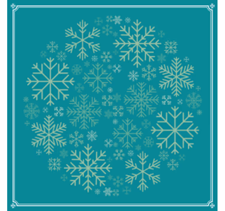 Sous verre noël motifs flocons de neige - TenStickers
