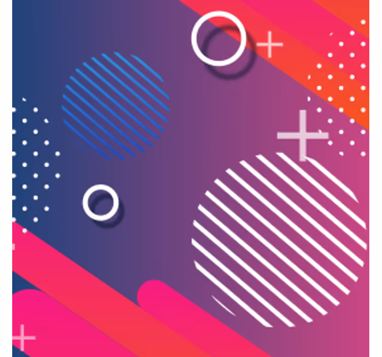 Sous verre motif géométrique avec cercles - TenStickers