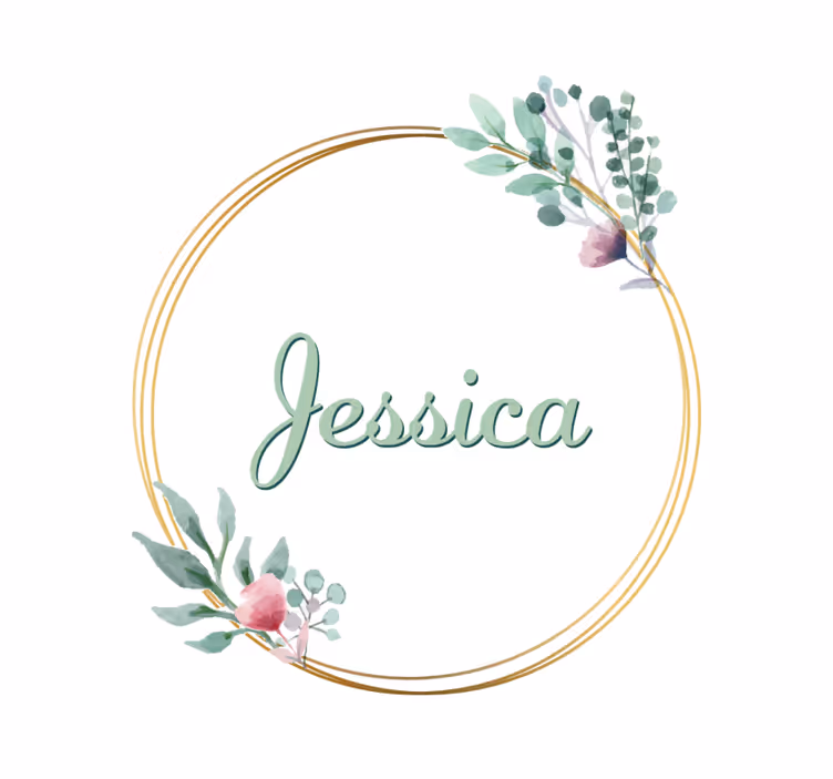 Sous verre personnalisable avec prénom floral - TenStickers
