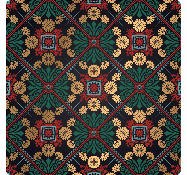 Sous verre feuille décorative à motifs floraux - TenStickers