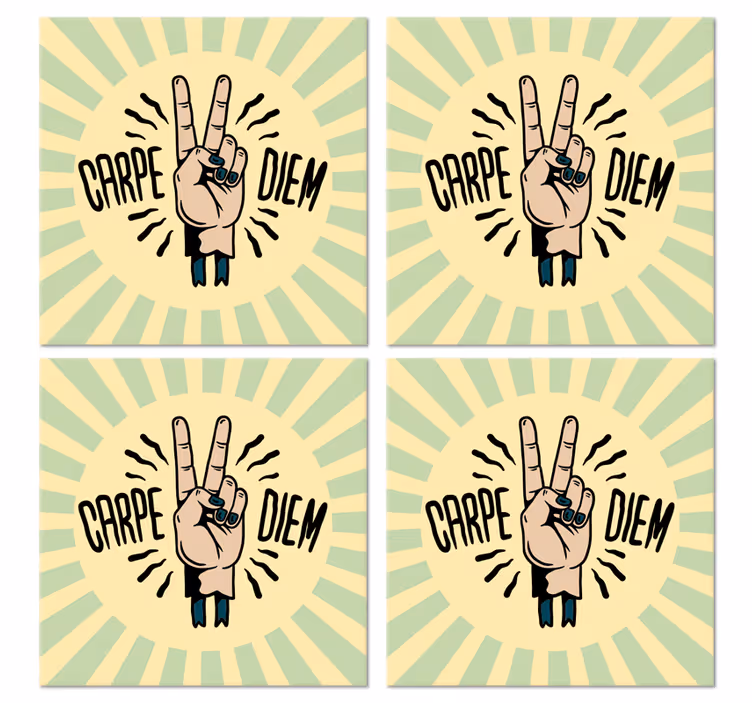 Sous verre citation symbole de paix - TenStickers
