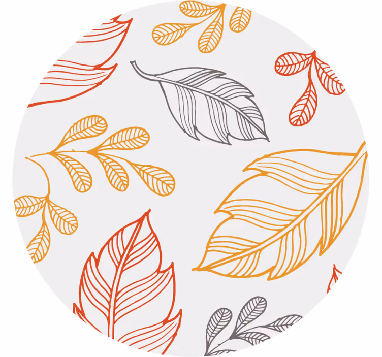 Sous verre motifs de feuilles superposées - TenStickers