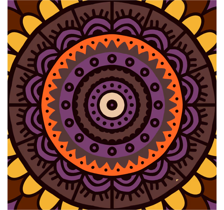Sous verre motif circulaire complexe - TenStickers