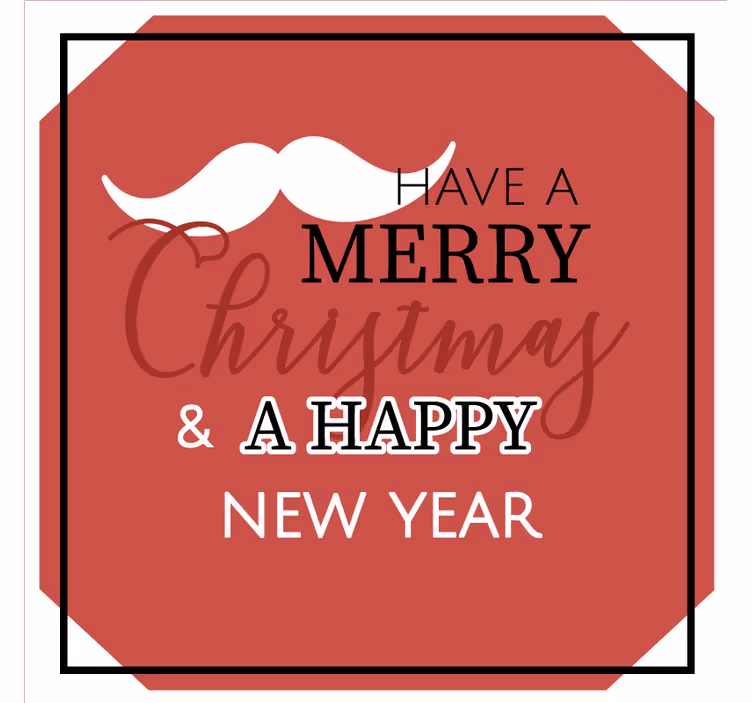 Sous verre noël salutations joyeuses de fête - TenStickers