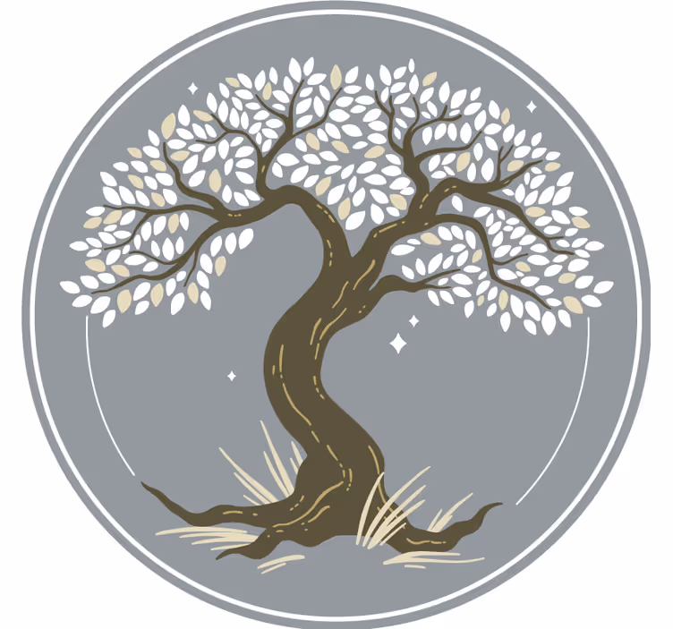 Sous verre silhouette d'arbre élégante - TenStickers