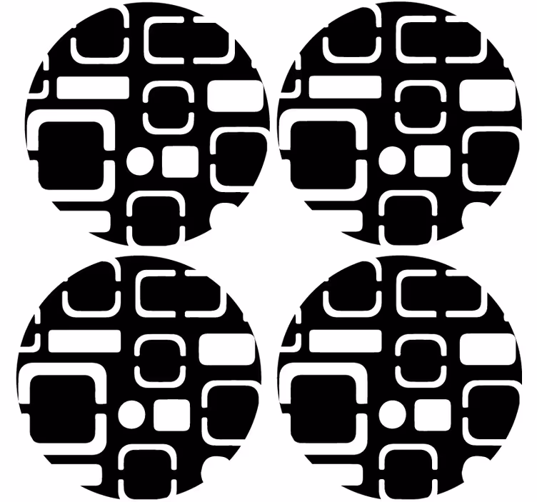 Sous verre motifs géométriques noirs - TenStickers