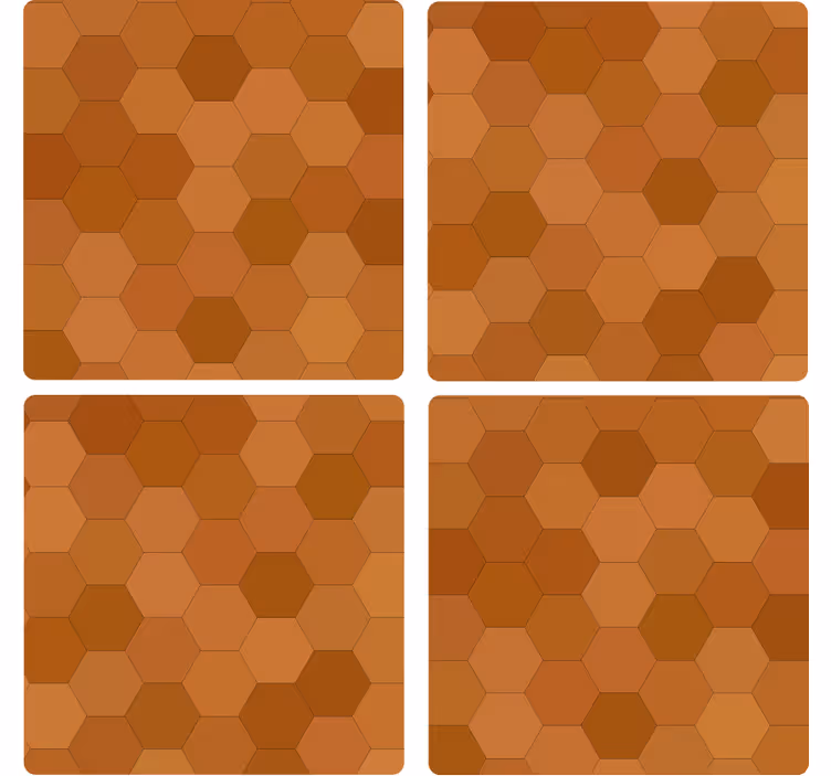 Sous verre motif hexagonal - TenStickers