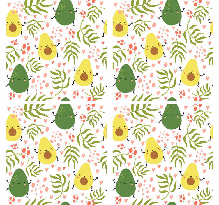 Sous verre bière motif avocat mignon - TenStickers