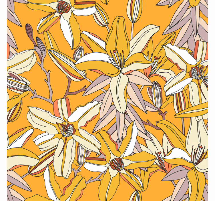 Sous verre bière motif floral vibrant - TenStickers