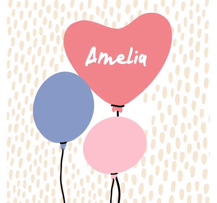 Sous verre mariage trio de ballons en forme de cœur - TenStickers