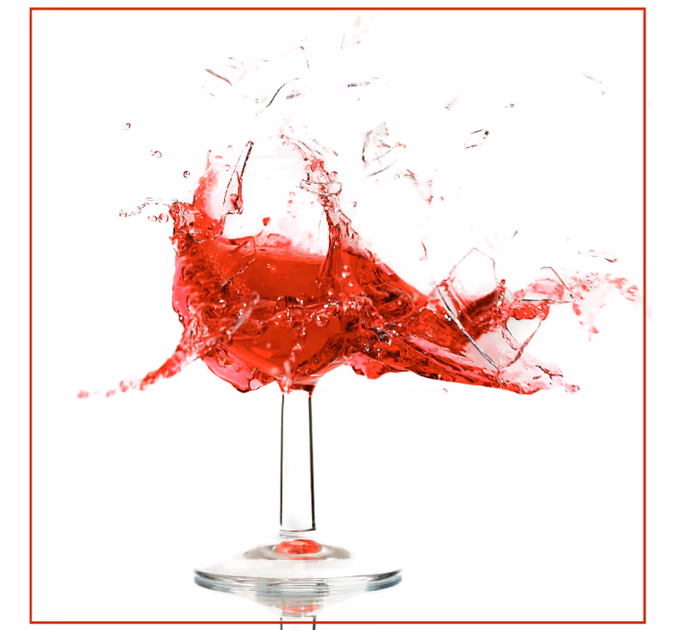 Sous verre bière boisson rouge éclaboussante - TenStickers