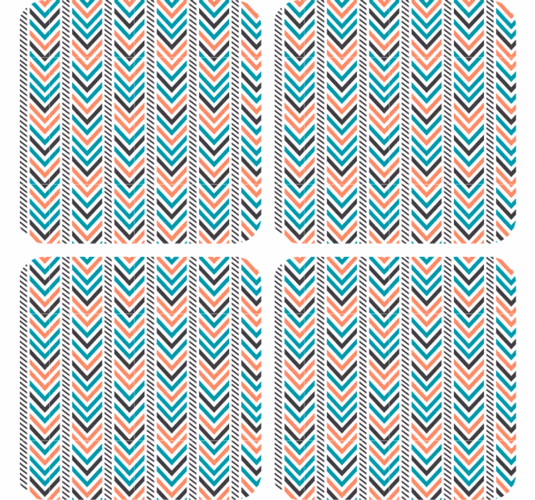 Sous verre motif chevron essentiels - TenStickers