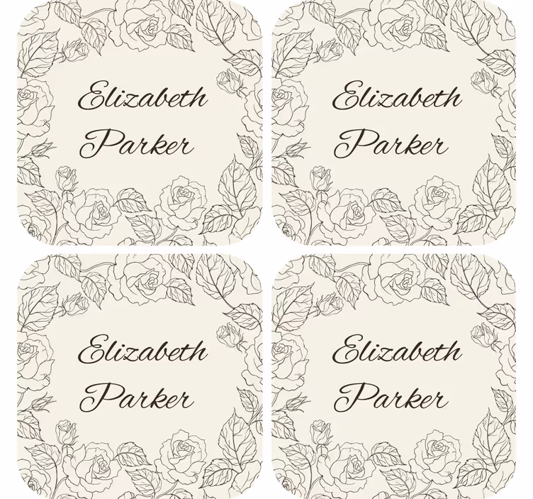dessous de verre personnalisé Roses anciennes - TenStickers
