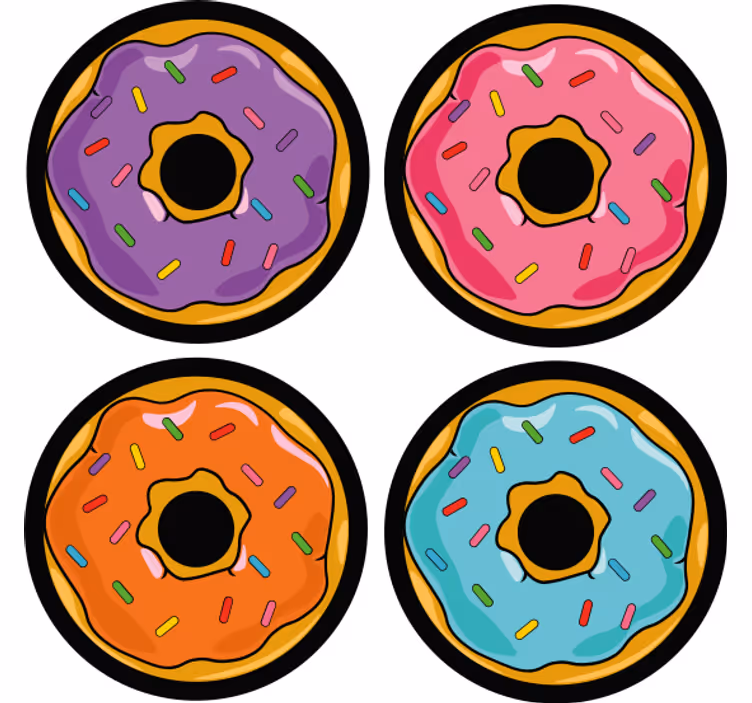 Sous verre bière douceurs colorées saupoudrées - TenStickers