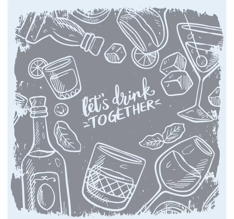 Sous verre bière et verres à cocktails - TenStickers