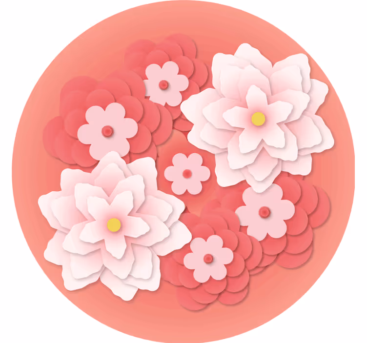 Sous verre bière arrangement floral superposé - TenStickers