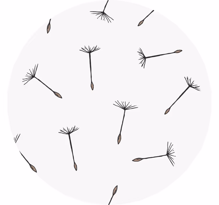 Sous verre motif de graines délicates - TenStickers