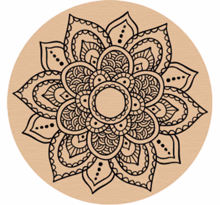 Sous verre Élément floral complexe - TenStickers