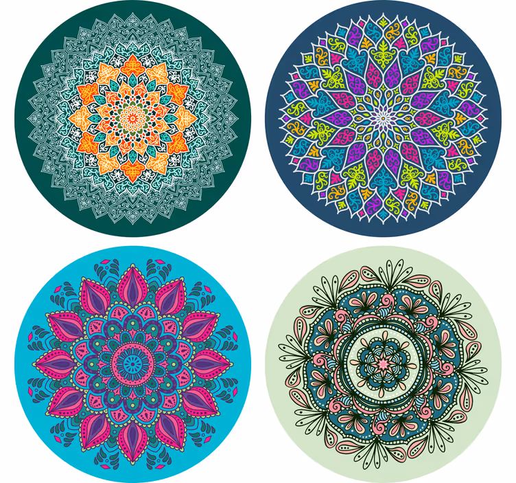 Sous verre motifs mandala complexes - TenStickers