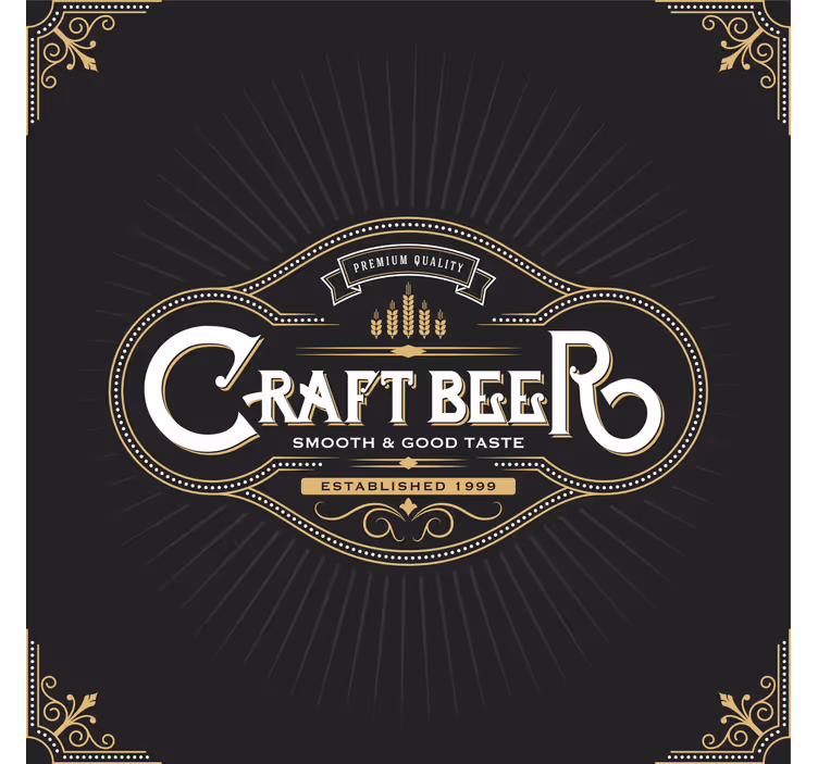 Sous verre bière Étiquette de bière qualité premium - TenStickers