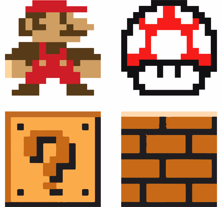 dessous de verre bizarre Thèmes super mario - TenStickers