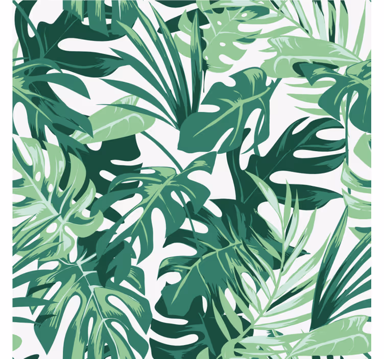 Sous verre inspiration feuille tropicale - TenStickers