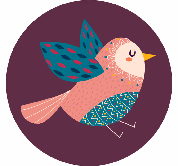 Sous verre bière personnage d'oiseau fantaisiste - TenStickers