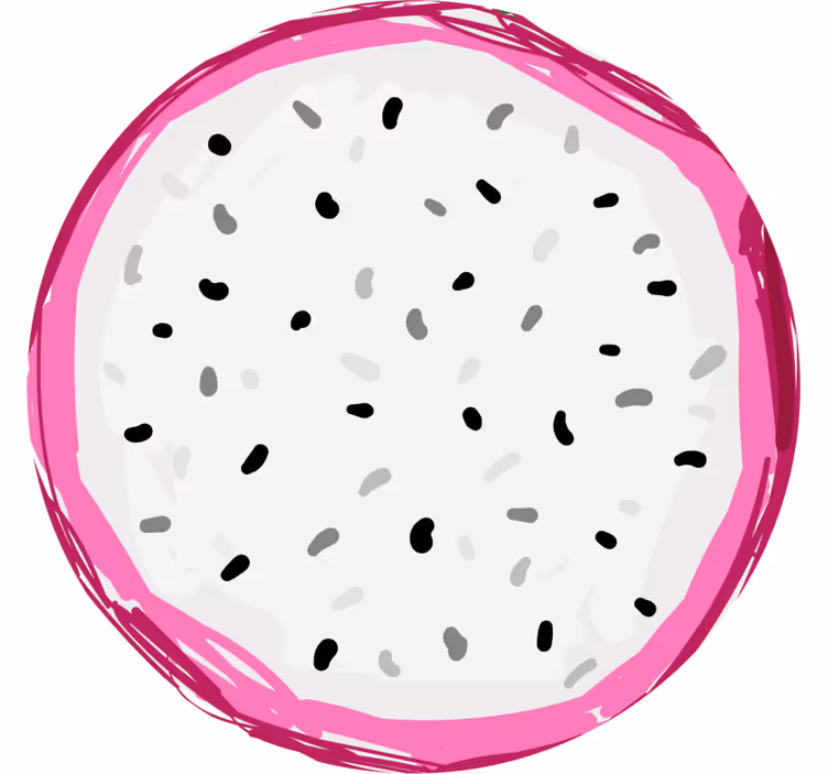 Sous verre bière tranche de fruit du dragon colorée - TenStickers