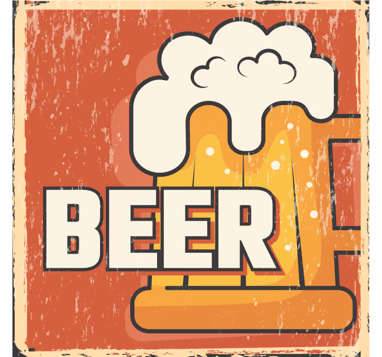 Sous verre bière motif chope de bière - TenStickers