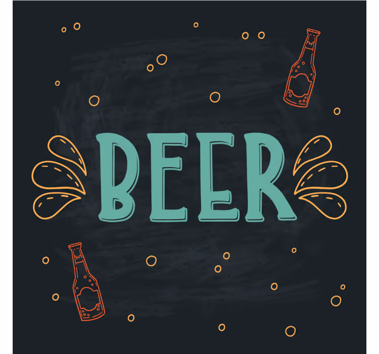 Sous verre bière concept de bière ludique - TenStickers