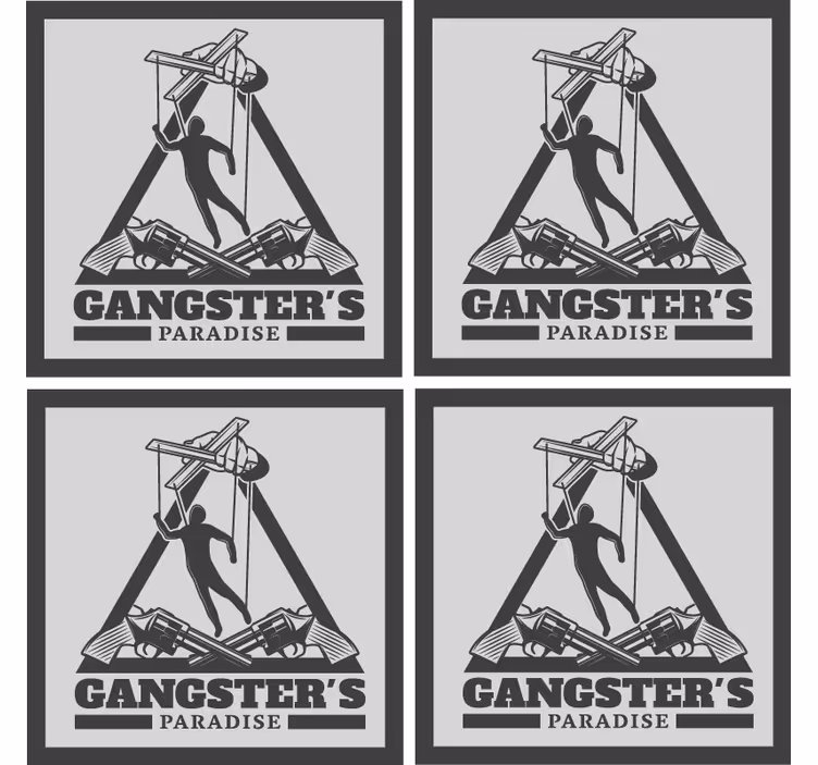 Dessous de verre vintage Escouade de gangsters - TenStickers