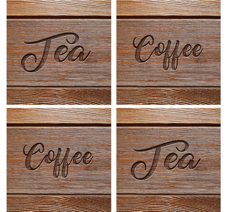 Sous verre citation étiquettes de boissons en bois - TenStickers