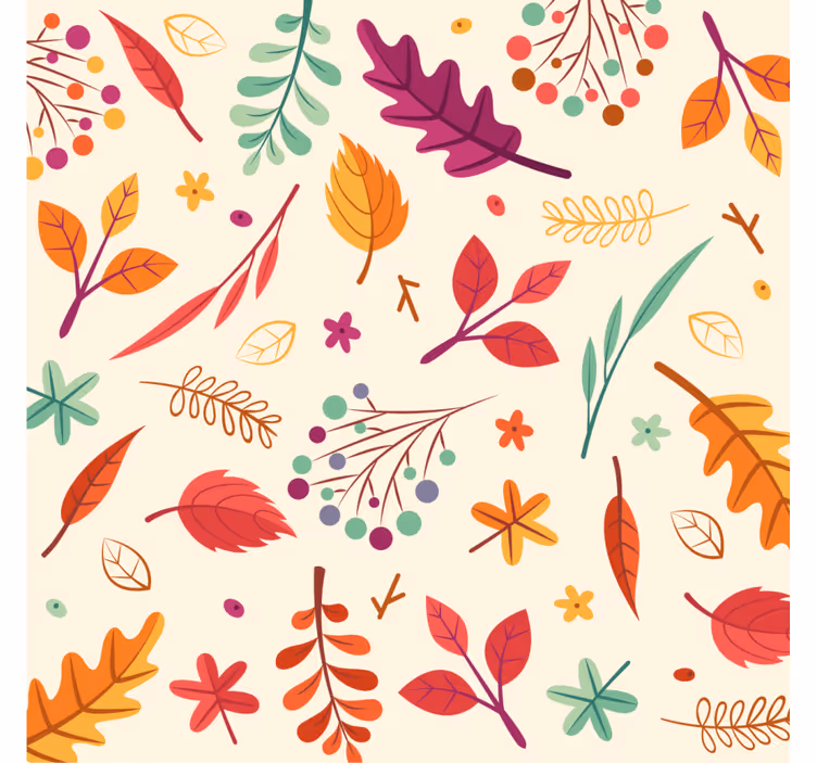 Sous verre bière Éléments floraux colorés - TenStickers