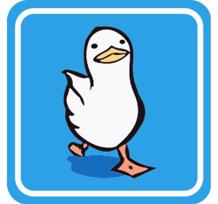 Sous verre bière canard de dessin animé qui marche - TenStickers